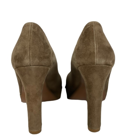 J. Crew Gray Taupe Suede Heels Size 8.5 Made in Italy - Picture 5 of 8